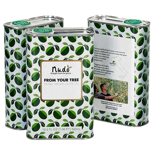 Boîtes en métal personnalisées pour l'huile d'olive, 250 ml, 500 ml, 750 ml, de qualité alimentaire, portables, emballage de luxe, boîte cadeau - Product Image 1