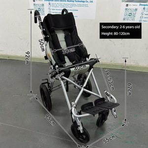 Crystal Mate JBL-ET985ET assis couché à double usage antidérapant dossier haut adulte cerveau <span class=keywords><strong>fauteuil</strong></span> roulant en alliage d'aluminium course manuel - Product Image 6