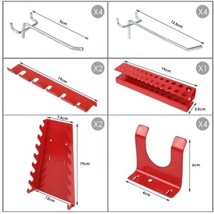 מותאם אישית פלדה pegboard קיר אחסון הר מתלה עם ווים יחיד עבור כלים - Product Image 5