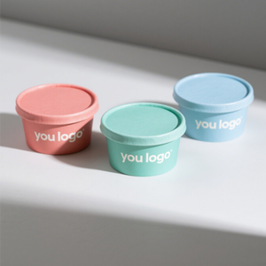 Free Sample Food Grade <b>Disposable</b> Icre Cream Packaging Container Tub 8oz Frozen Yogurt Gelato Ice Cream Paper <b>Cup</b> With Paper Lid - Product Image 1
