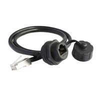 Connecteur de câble étanche RJ45 LSHITECH Aviation, connecteur Ethernet blindé Cat6 en cuivre plaqué or, nylon, mâle/femelle