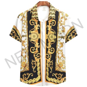 Custom Men's Short-sleeved Shirts, Noble Print Hawaiian <b>Flower</b> Shirts, Custom Casual Large Size Youth Tops - Product Image 6