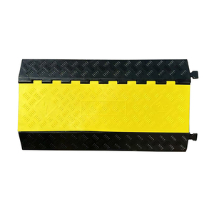 Heavy-duty PVC cáp đoạn đường nối với 5 kênh bảo vệ 2 kênh cáp tốc độ khay va chạm cao su vật liệu nhựa sàn Trunking - Product Image 5