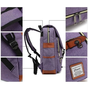 Custom Water Resistant College Travelling <b>Backpack</b> Casual Day Packs Vintage 15.6 Inch Laptop <b>Backpack</b> Usb Charging Port <b>Backpack</b> - Product Image 6