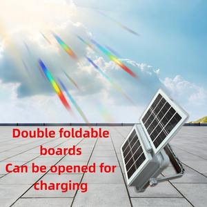 <span class=keywords><strong>Projecteur</strong></span> LED <span class=keywords><strong>solaire</strong></span> pliable à <span class=keywords><strong>double</strong></span> panneau IP66, rechargeable par USB, lampe portable pour extérieur, jardin, randonnée, lampe d'urgence - Product Image 3