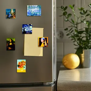 Yüksek kalite özel akrilik buzdolabı fotoğraf mıknatıslar Set mutfak ofis dekor için güçlü manyetik
