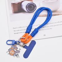 Cordon tressé personnalisé pour téléphone portable, vente en gros, sangle courte anti-perte pour poignet, idéal pour l'extérieur