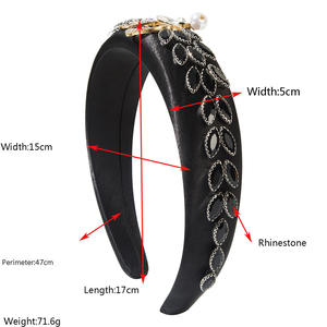 Serre-tête coréen en strass de cristal, accessoires élégants et personnalisés pour mariée et fête de mariage - Product Image 2