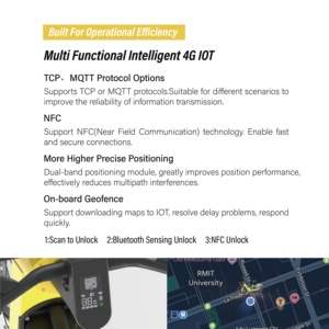 YIMI Anti-theft Shared IoT Remote System APP QR Scan Rental E-bike GPS Tracking Geofence Solution <b>with</b> Hub <b>Lock</b> - Product Image 3