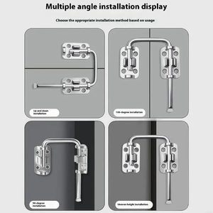 Chaîne de sécurité pour porte en alliage de zinc, verrou de sécurité, loquets de placard, pour la maison D7WA - Product Image 2