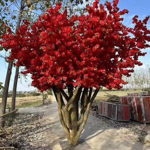 עץ פרחי משי גדול, עץ פרחי דובדבן מלאכותי, צמח פריחה מלאכותי גדול, עצי פריחה לחתונה, עץ דובדבן - Product Image 3