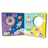 Individuelles Baby-Kinder-Lernbuch zum Zeitlernen Robustes Hardcover-Brettbuch mit Uhr Druck mit individuellem Design