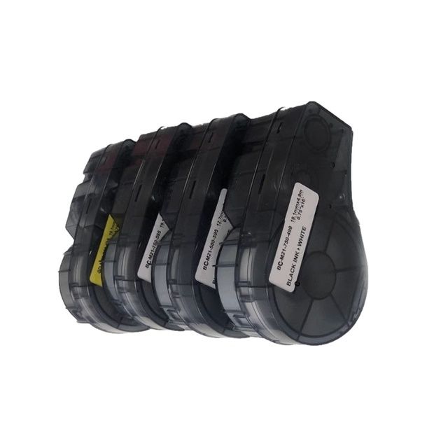 Farcoty's Hot Sale Brady M21-750-595 M21-750-499 M21-750-488 Label Black on for Yellow Cassette Ribbon