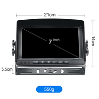 Layar Monitor XYD Dashboard Van 7 Inch AV Interface untuk Aksesoris Truk, Karavan, Kendaraan Traktor, Bus Sekolah, 12V 24V