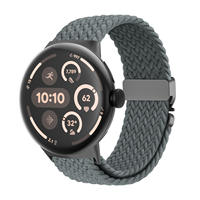 Bracelet de montre en nylon élastique 41 mm 45 mm pour Google Pixel Watch 3, bande réglable sans couture en tissu