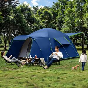 Carpa Domo Familiar OEM para 6 Personas con Toldo Frontal Extensible - Refugio Impermeable y Resistente al Viento de 3000 mm para Acampar - Product Image 2