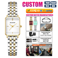Reloj de Mujer Minimalista de Cuarzo y Acero Inoxidable, con Opción de Nombre y Logotipo Personalizados