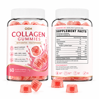 Op maat gemaakte collageen gummies met speciale formule voor stralende huid en sterker haar, groothandel OEM gummy vitaminen supplement