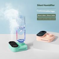Mini atomiseur USB YINHI, design mignon, grand vaporisateur, bouteille d'eau minérale, veilleuse silencieuse, contrôle de l'humidité réglable, pour bureau