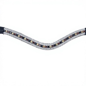 Diadema Ecuestre de Cuero Cristalino, Ligera y Elegante, Decoración para Estribos de Montar a Caballo - Product Image 3