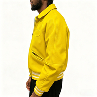 Chaqueta Varsity de Cuero PU Personalizada ODM OEM, Nueva Llegada, Alta Calidad, Estilo Urbano, con Cierre, para Hombre