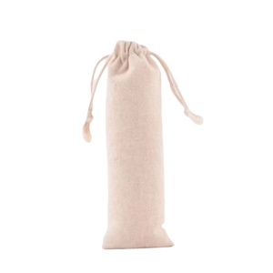 Bolsa de almacenamiento portátil de algodón y lino con cordón para cubiertos, venta al por mayor, bolsa de algodón y lino para cucharas - Product Image 1