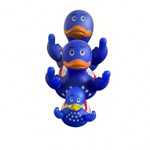 Customized Mass Printed 7 cm 3 Inch Pvc Funny Rubber Duck Shaped Bathtub <b>Bath</b> Toys Incorporating Pattern Designs - Product Image 2