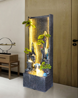 CHENYISHI Fontaine d'Intérieur et d'Extérieur sur Pied, Jeu d'Eau de Cour avec Écran, Cascade Humidificatrice et Cloison Décorative pour Maison