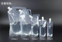 Bolsa de plástico transparente con boquilla de succión para bebidas, bolsa con boquilla de succión para boquilla de Jam, venta al por mayor