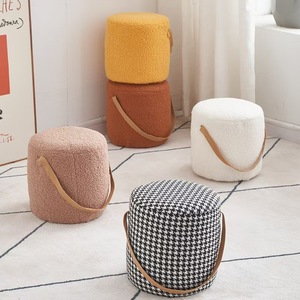 Wholesale Living Room Furniture Shoe Changing Stool Modern Lamb Fern Children's Stool Simple Modern <strong>Small</strong> <strong>Footstool</strong> Portable - Product Image 1