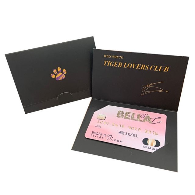 Personalized Custom Eco-friendly Coated Paper Gift Card Holder for Business