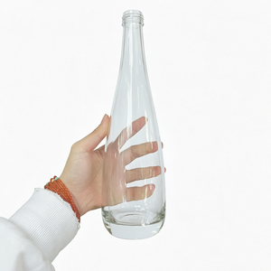 Clear Super Flint <b>Glass</b> Water <b>Bottle</b> with Screw Cap for Mineral Water Juice Beverage 290ml 330ml <b>500ml</b> 750ml Custom Logo - Product Image 1