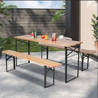 Ensemble de Table de fête de bière pliante en bois de 6 pieds à vendre