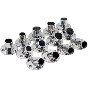 <span class=keywords><strong>Base</strong></span> per Corrimano Rotonda in Acciaio Inox 316 per Uso Marino, Angolo 45 Gradi, per Tubi da 7/8 Pollici, Accessori per Yacht e Imbarcazioni - Product Image 3