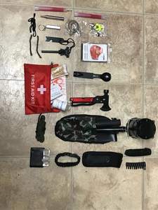 Cadeaux pour hommes <span class=keywords><strong>2023</strong></span>, kit de survie d'urgence pour le camping en plein air, trousse de premiers soins avec <span class=keywords><strong>hachette</strong></span>, pelle, pinces, lanterne - Product Image 6