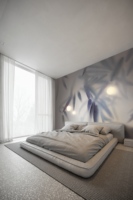 Peinture murale moderne botanique Zen en feuilles de bambou gris clair et or, style aquarelle, pour chambre, salon, cuisine – Facile à poser – Vente en gros sur mesure