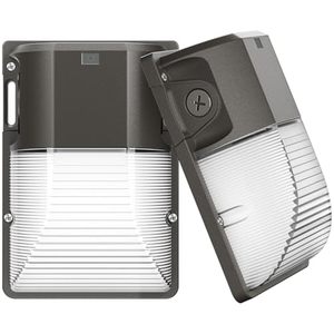 Mini Square Polycarbonate <b>Diffuser</b> <b>LED</b> Wall Pack Light Photocell 30W/25W/18W 5000K Daylight 120-277V CRI 80 5-Year Warranty - Product Image 1