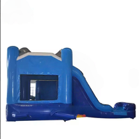 Structure gonflable géante en forme de dinosaure de la jungle, thème dauphin, pour enfants et adultes