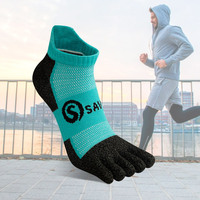 Chaussettes de sport pour hommes, chaussettes courtes respirantes à la cheville, 5 orteils, en coton, nouvelle collection