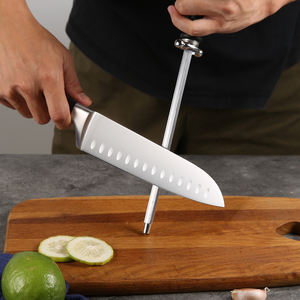 ゴールデンサプライヤーABSハンドルキッチンナイフセットステンレス鋼Santku 3Cr13金属刃削り棒ギフトボックスにプレゼント - Product Image 4