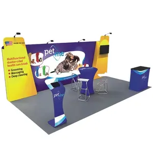 Exhibition Booth Suppliers Portable Aluminum Fabric 10x20 Custom Trade Show Exhibits Display Booth