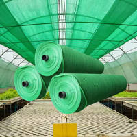 Filet d'ombrage tricoté en HDPE vert 4x50, taux d'ombrage 35-95% pour serres, jardins potagers, fermes et protection solaire des plantes