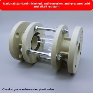 JIQING Válvulas de Esfera Resistentes a Ácido e Plastic Pipeline Sight <span class=keywords><strong>Glass</strong></span> PPH Flange Sight <span class=keywords><strong>Glass</strong></span> com Vidro Transparente Peephole - Product Image 3
