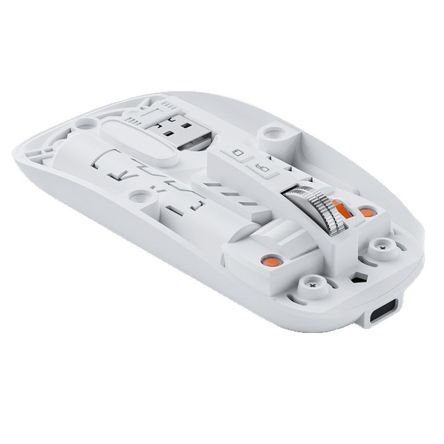 Wireless Mouse, Dual-mode Rechargeable, Silent and Portable, Office Laptop Transparent Mouse