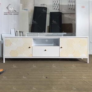 <span class=keywords><strong>Meuble</strong></span> <span class=keywords><strong>TV</strong></span> moderne en métal blanc pour salon, console de rangement, armoire latérale pour maison, bureau, appartement - Product Image 3