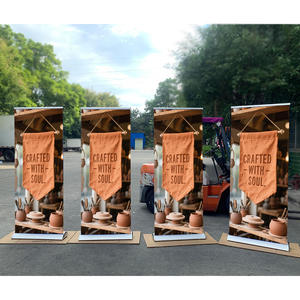 Soporte de pancarta enrollable de aluminio Estructura portátil Despliegue rápido para cabinas de ferias comerciales - Product Image 1