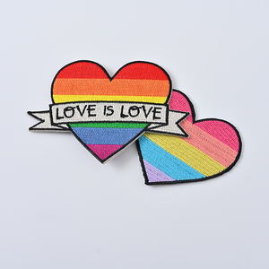 Parches de hierro Lgbt de arcoíris personalizados de transferencia de calor, parches de insignia bordada de prensa de calor para ropa - Product Image 4