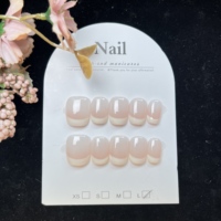 Faux ongles multicolores de conception française en gel souple acrylique à presser, vente en gros, fournisseurs d'ongles français pour l'art des ongles
