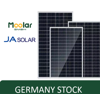 Module photovoltaïque JA SOLAR JAM54D40/LR de nouvelle génération, type N, demi-cellules, tout noir, double vitrage, 182 mm, efficacité 23,5 %