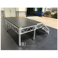 Podio portátil de aluminio de alta resistencia, plataforma de escenario profesional para conciertos y bodas, precio bajo